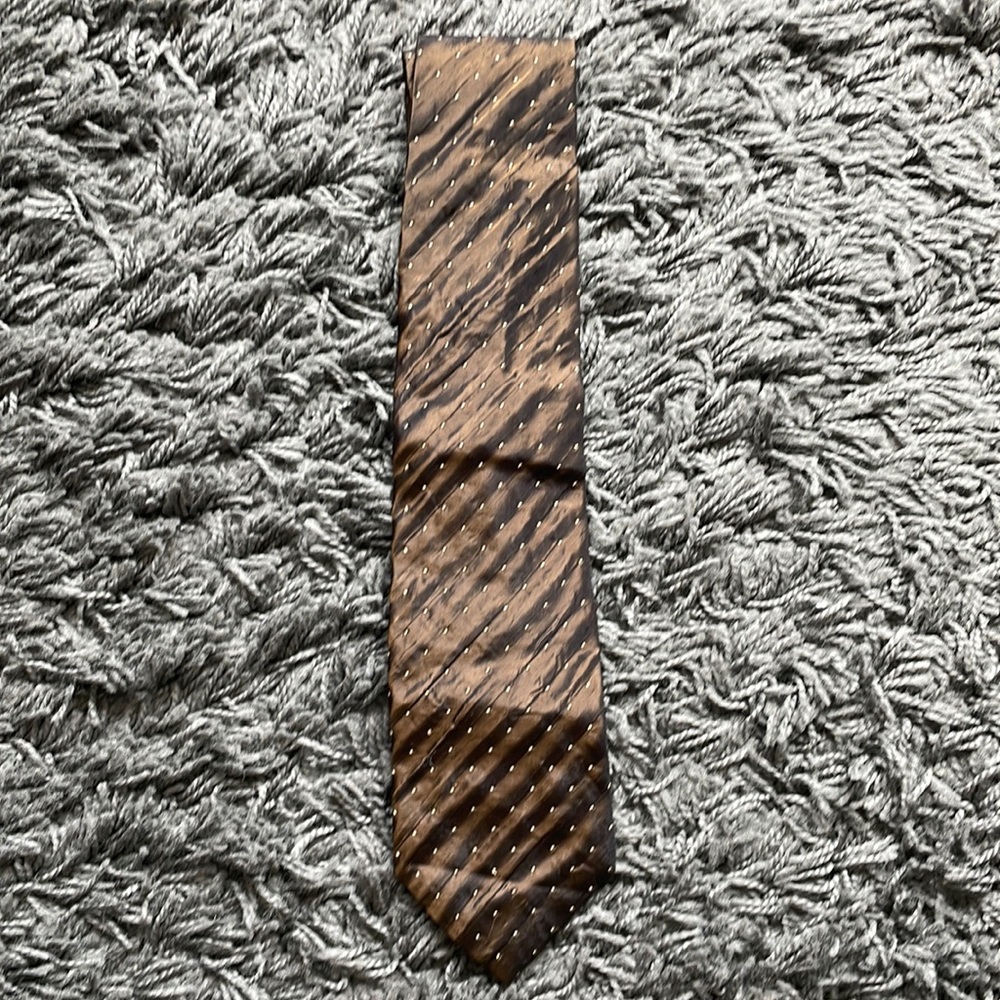 DKNY Silk Tie - Copper w/ Midnight Blue sheen